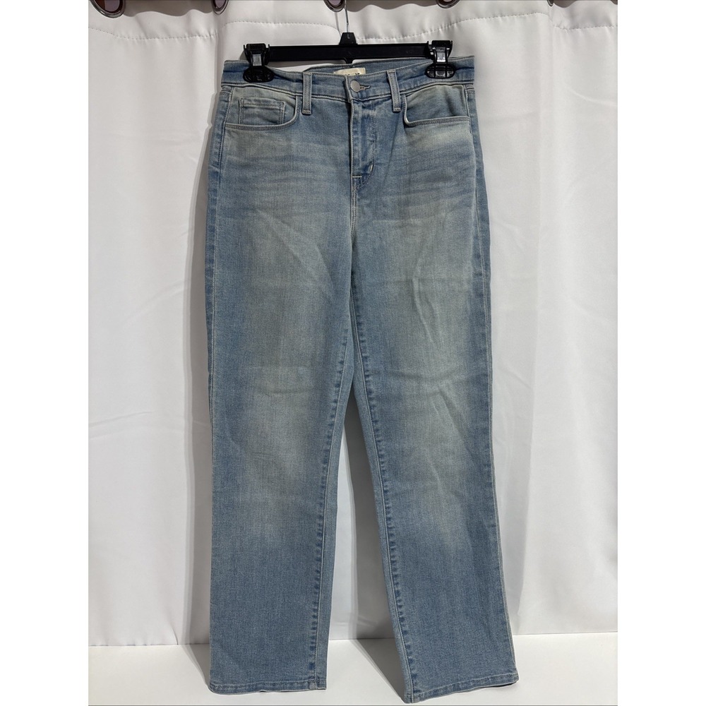 L Agence Womens Alexia High Rise Cigarette Cropped Jeans Blue Denim‎ Size 26 New